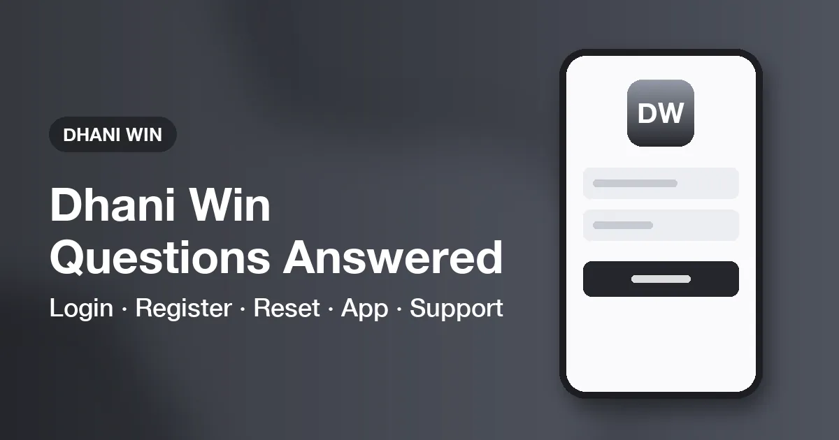 Banner for the Dhani Win FAQ page